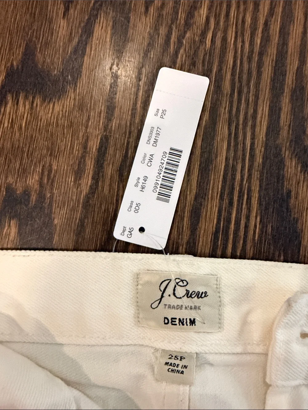 J. Crew White Denim Mini Skirt with Frayed Hem